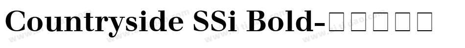 Countryside SSi Bold字体转换